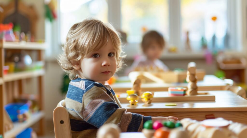 Boy receiving ABA therapy for autism in a center-based environment