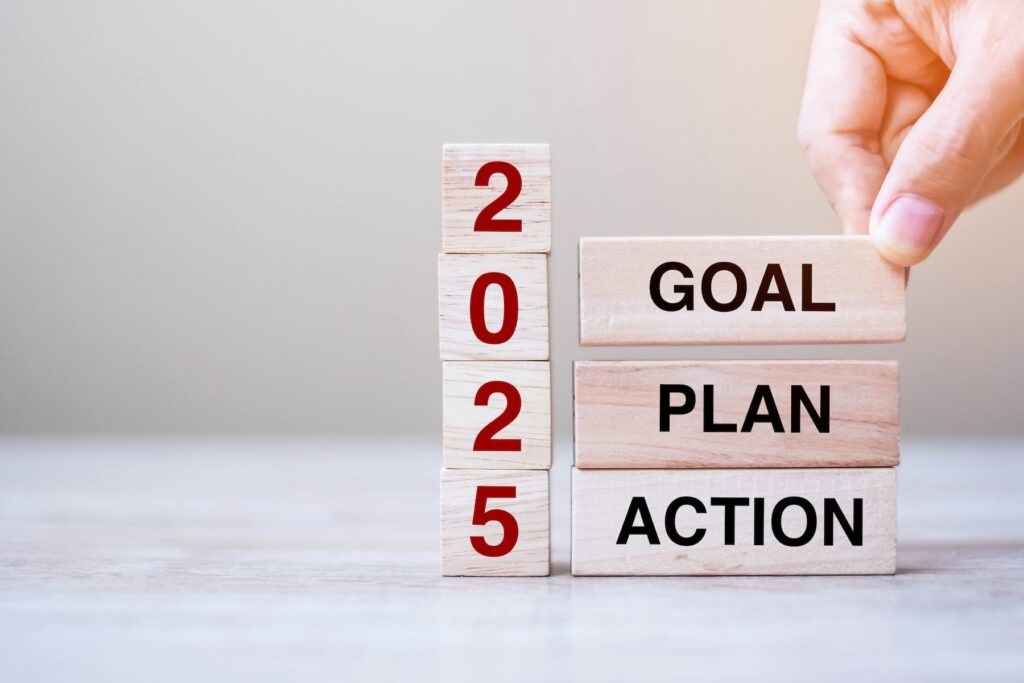 wooden blocks spelling out goal, plan and action - useful for setting autism treatment goals for families