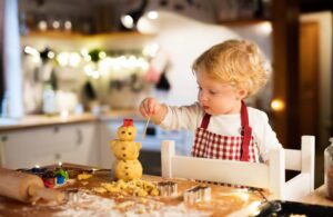 child playing with a snowman at Phoenix Autism Center during ABA therapy session